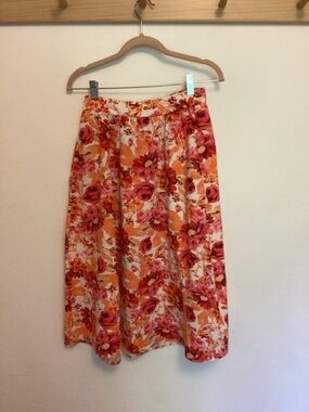 Japan floral midi skirt
